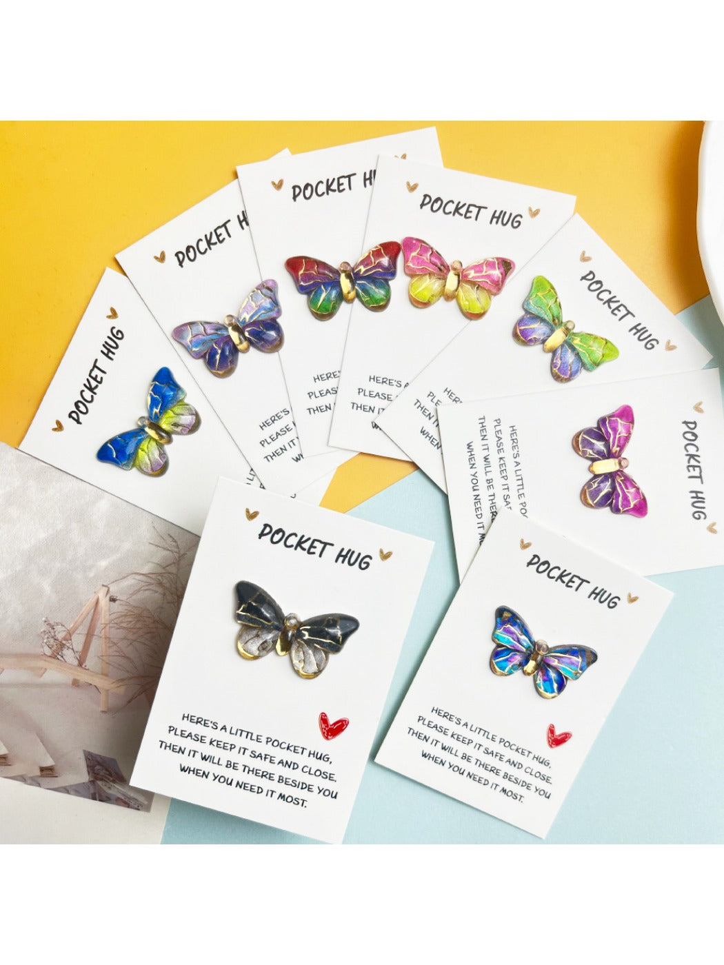 Taphug - Rainbow Wing Pocket Hug Card pocket hug card and keepsake token