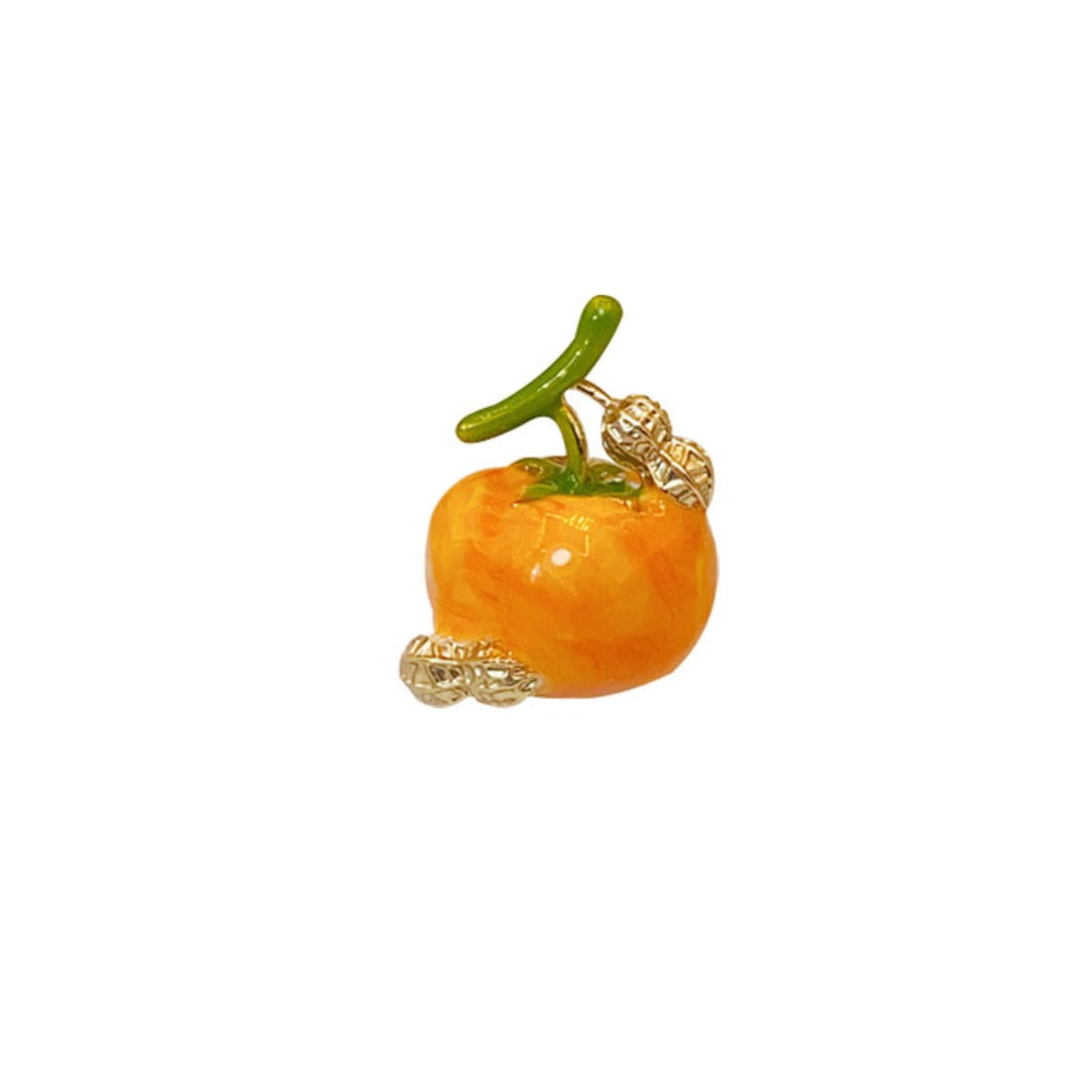 Enamel Persimmon Brooch