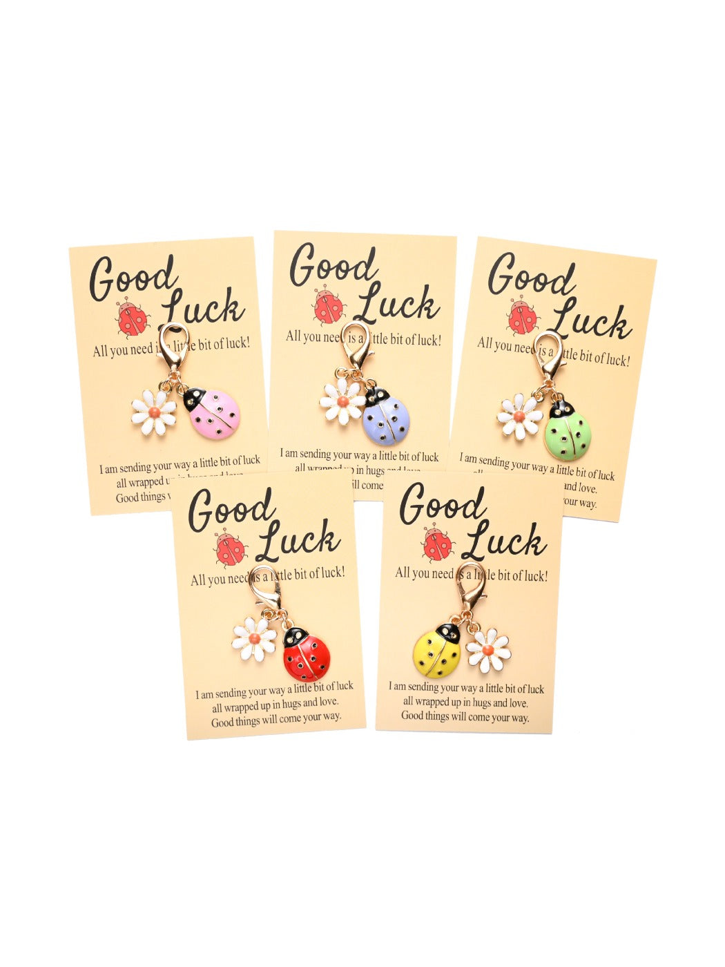 Taphug - Good Luck Charm Keychain with Ladybug Daisy