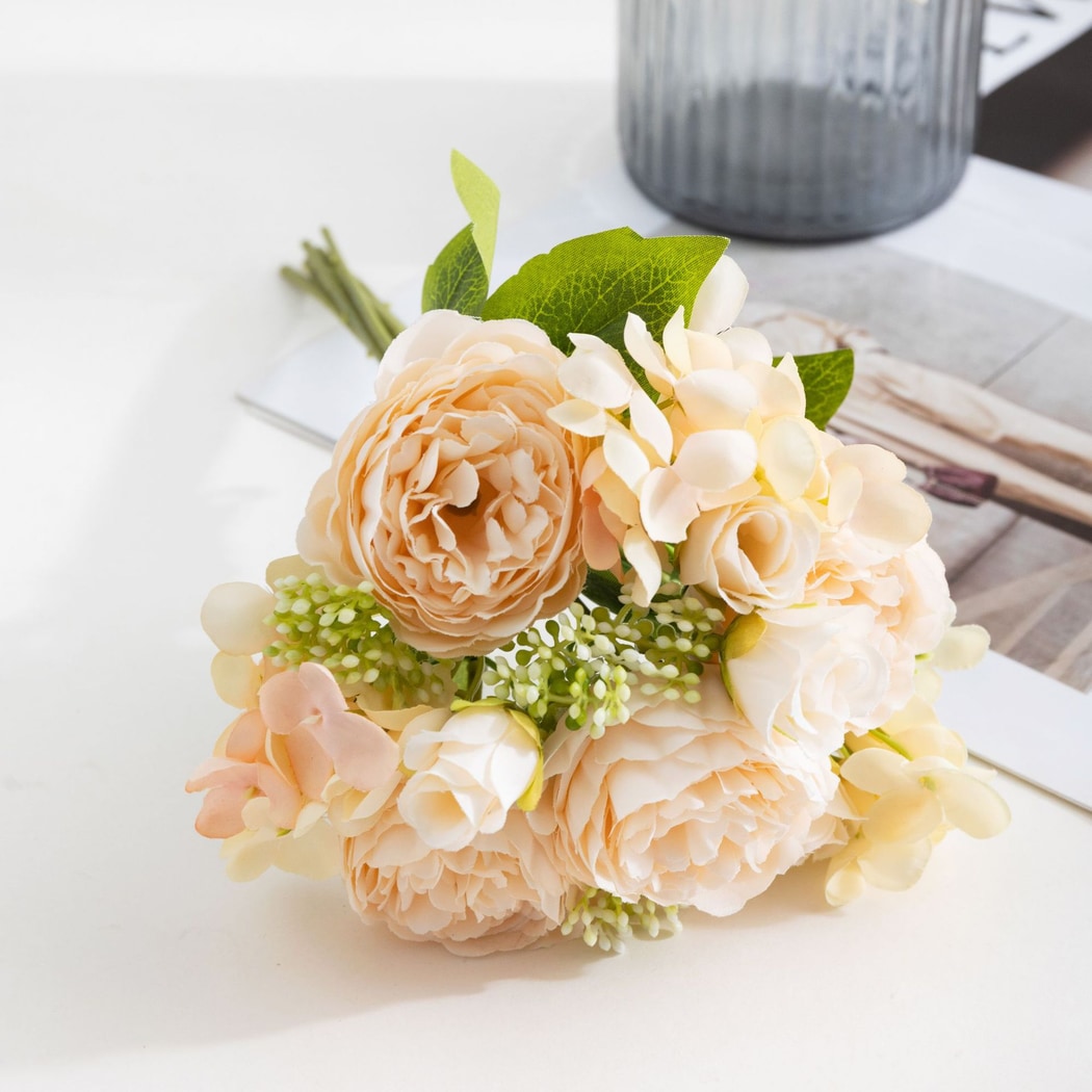 Roselle - Rose and Hydrangea Artificial Bouquet