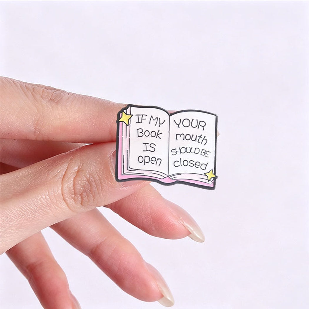 Pinori - Playful Book Theme Brooch Pin