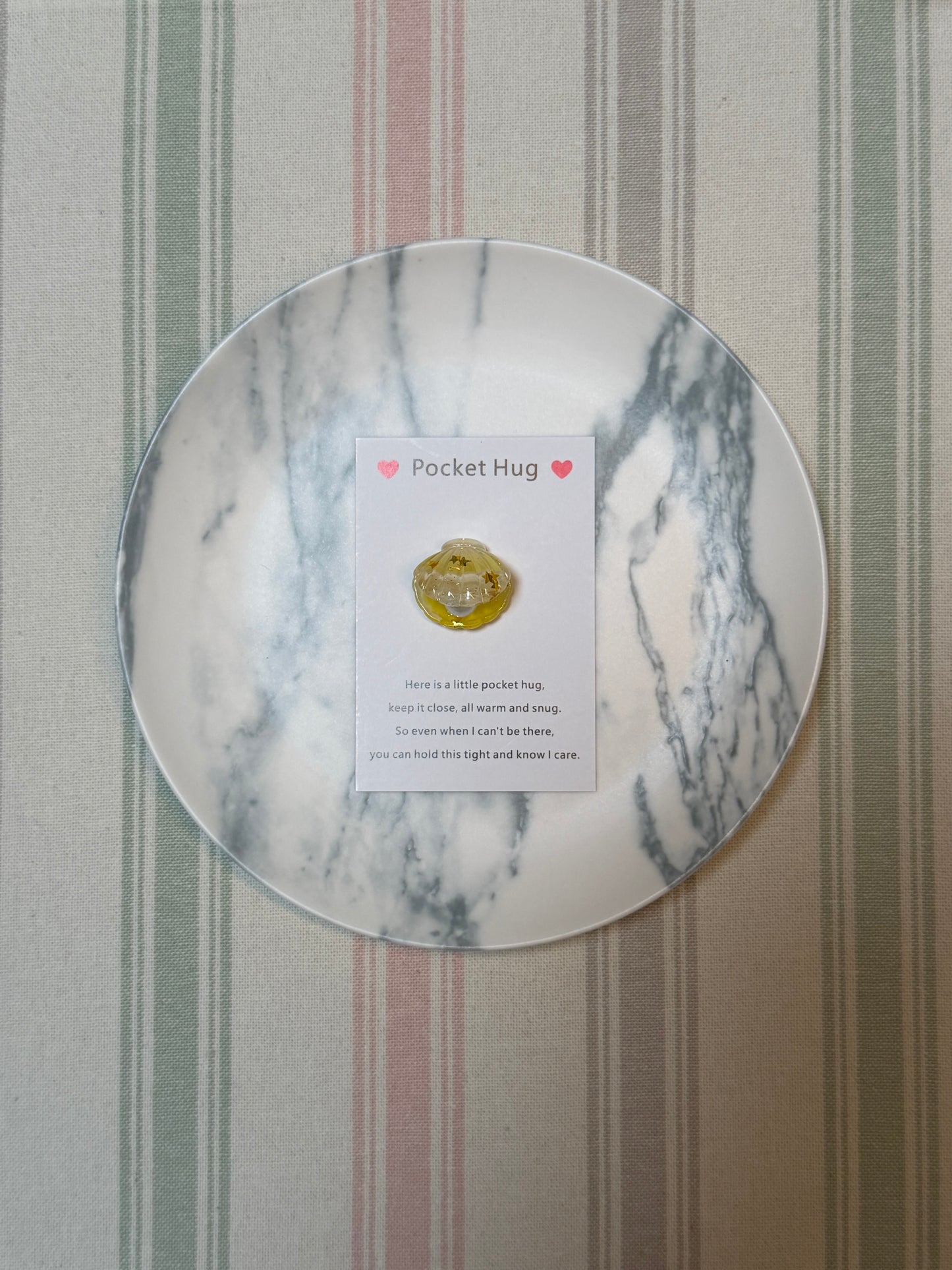 Taphug - Pocket Hug Shell and Pearl pocket hug card and keepsake token view 5
