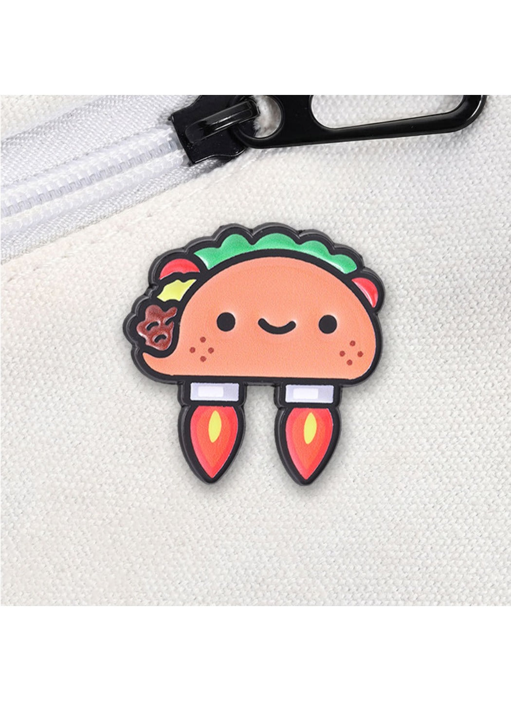 Pinori - Cute Cartoon Rocket Taco Pin Brooch Badge