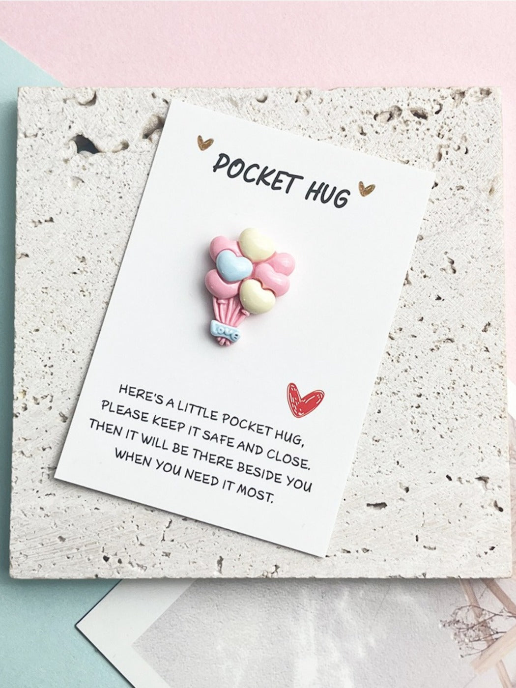 Taphug - Pocket Hug Hot Air Balloon Love pocket hug card and keepsake token view 7