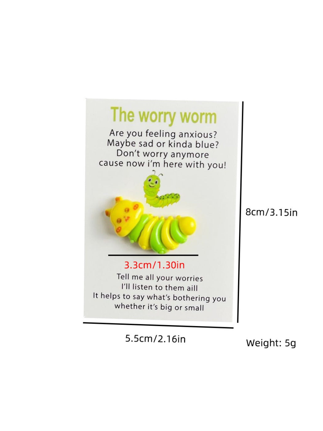 Taphug - Pocket Hug Inspirational Caterpillar pocket hug card and keepsake token view 5