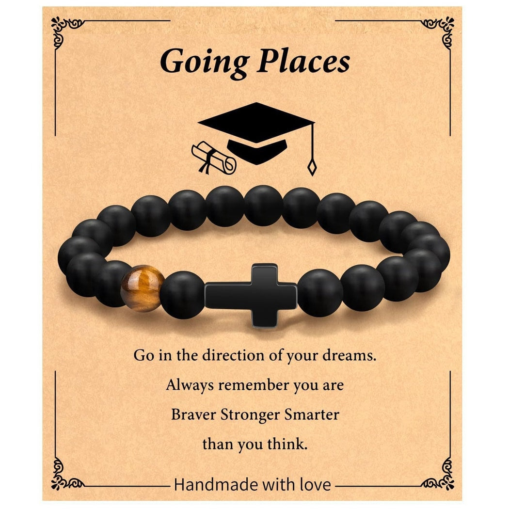 Emora - Simple Geometric Cross Beaded Bracelet