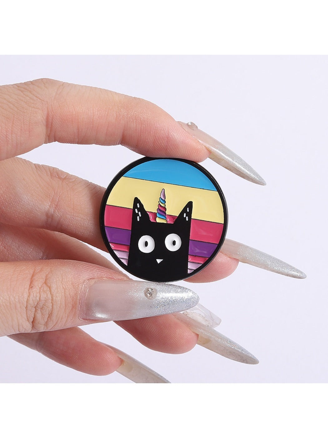 Pinori - Unicorn Black Cat Brooch