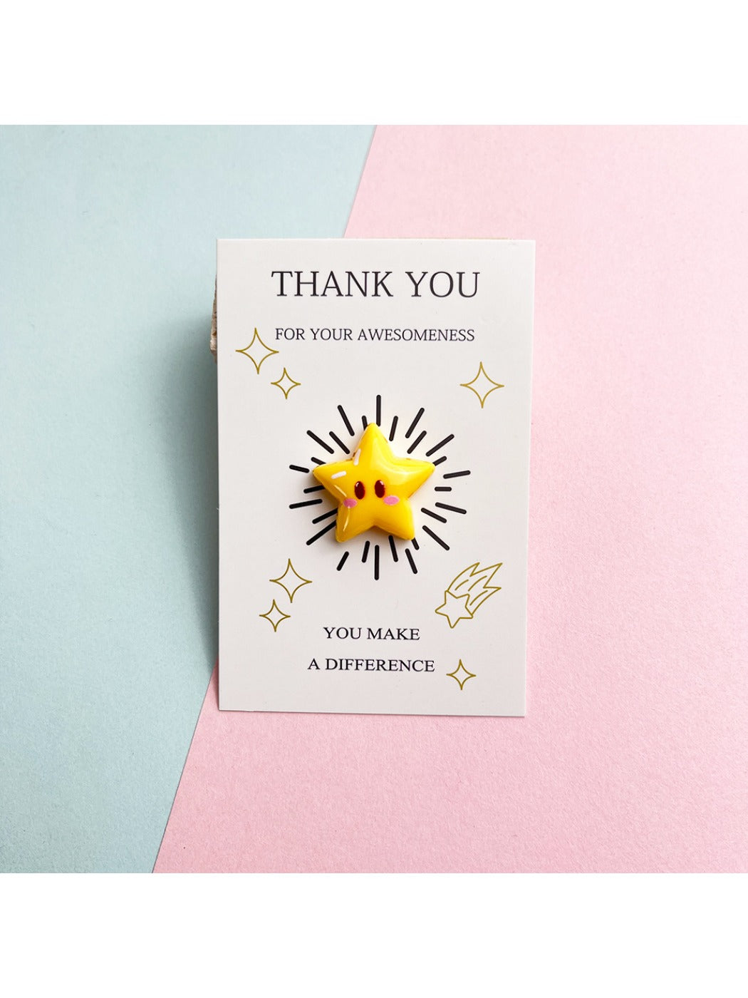 Taphug - Pocket Hug Cute Star pocket hug card and keepsake token view 2