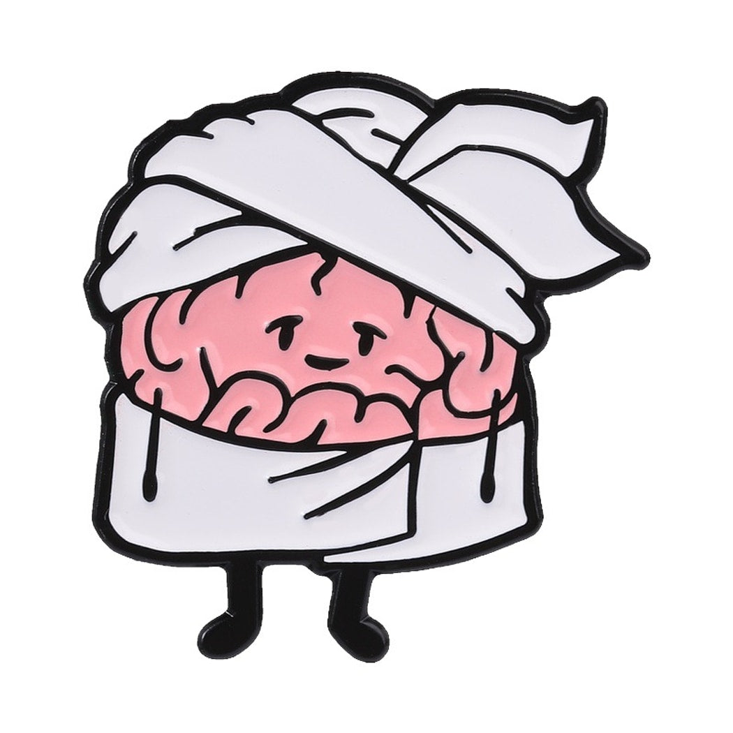 Pinori - Funny Brain Motif Enamel Pin