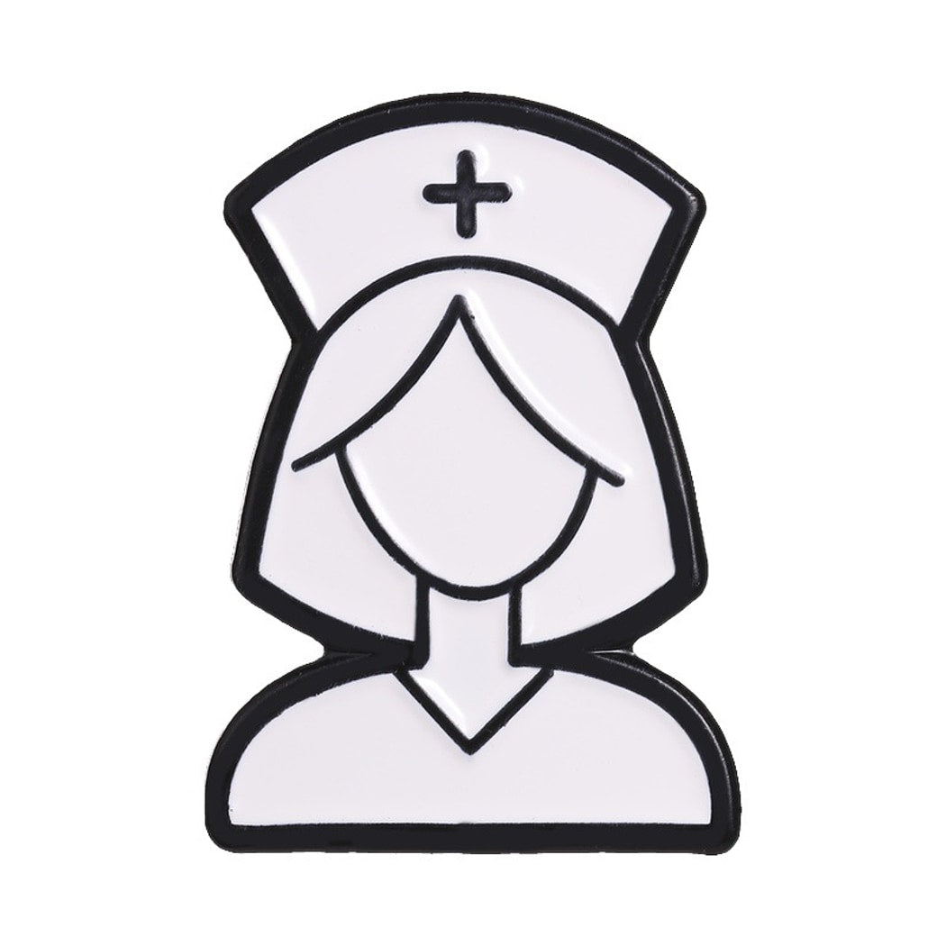 Pinori - Minimalist Nurse Line Art Lapel Brooch