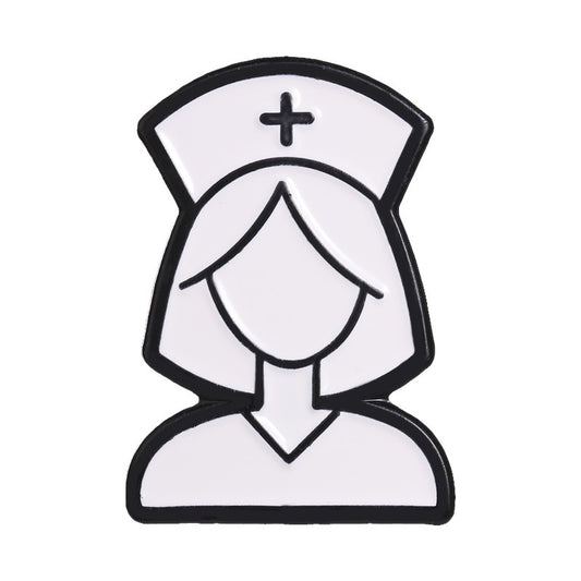 Pinori - Minimalist Nurse Line Art Lapel Brooch