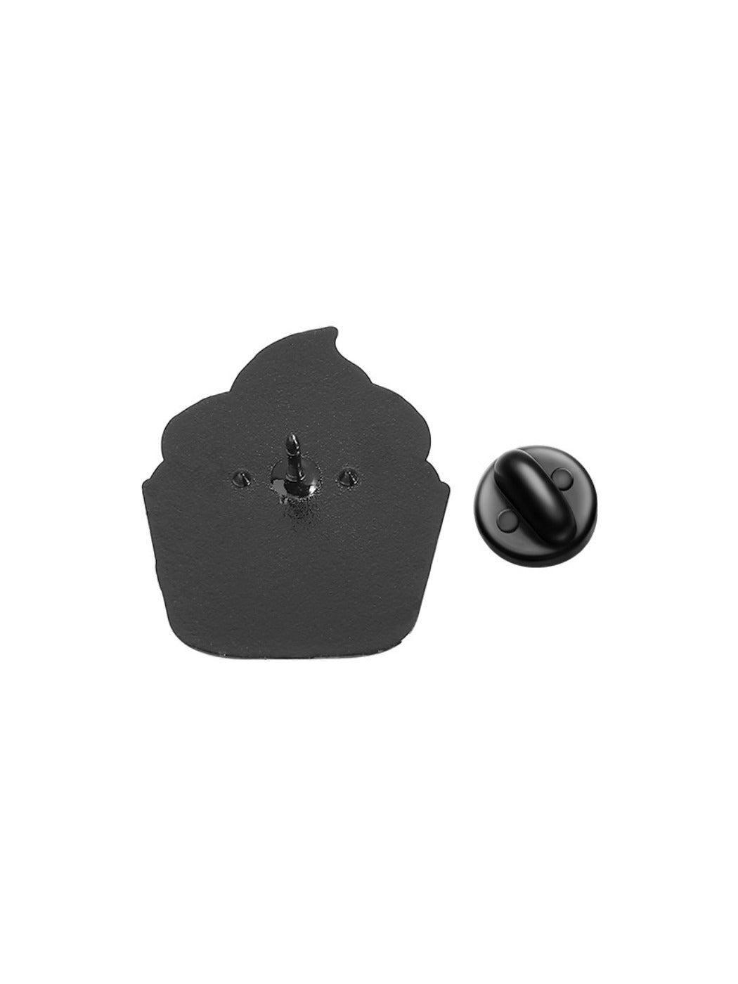 Pinori lapel pin attached to a backpack strap
