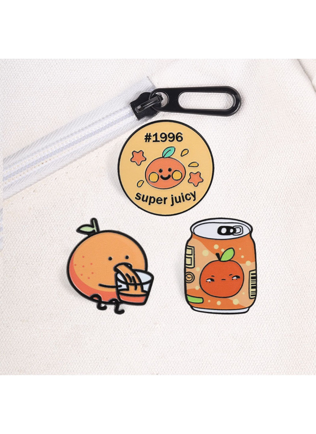 Pinori - Cute Cartoon Orange Juice Can Brooch Badge Pin