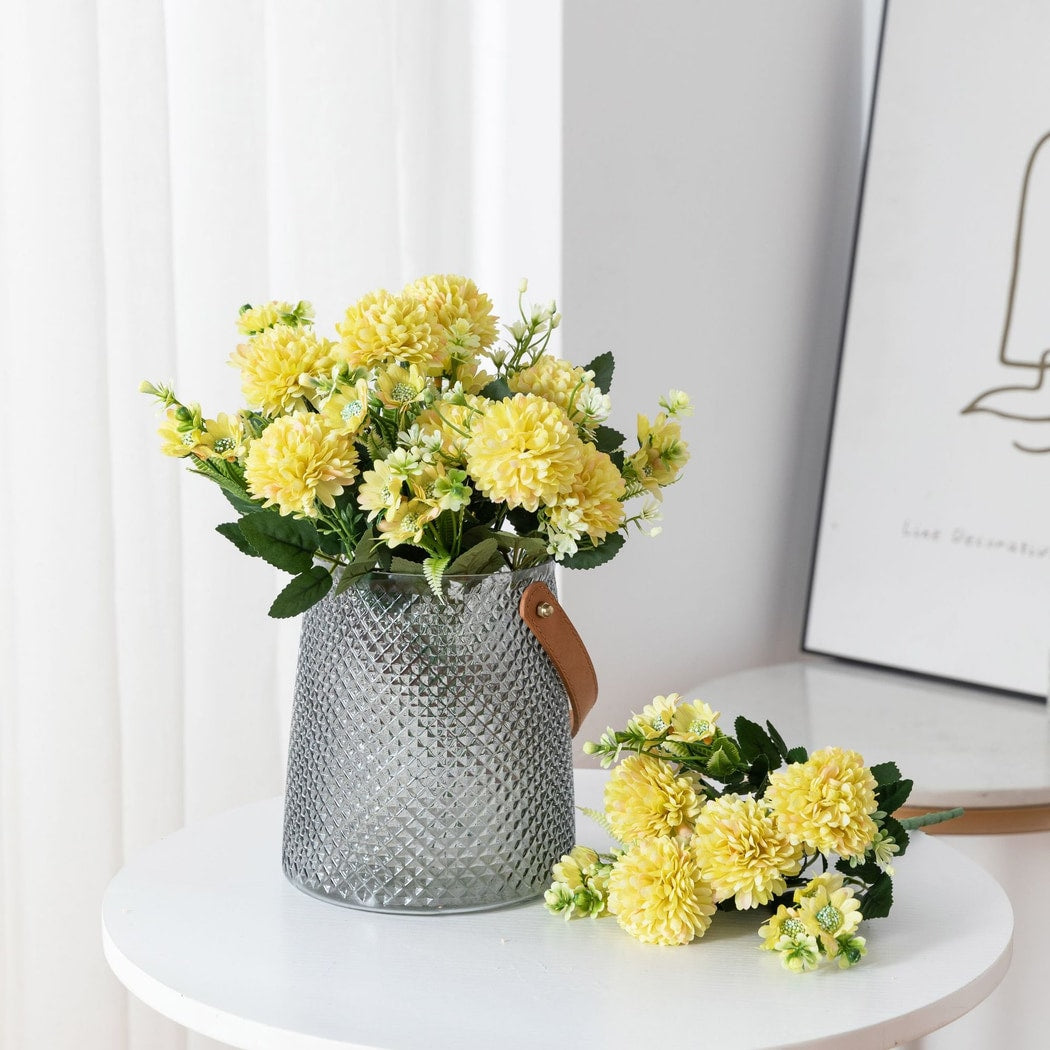 Roselle - Artificial Pompon Chrysanthemum Flower Bouquet