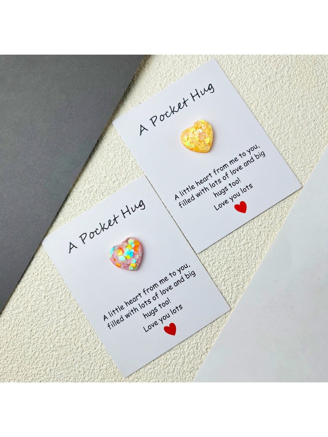 Taphug - Pocket Hug Colorful Resin Heart