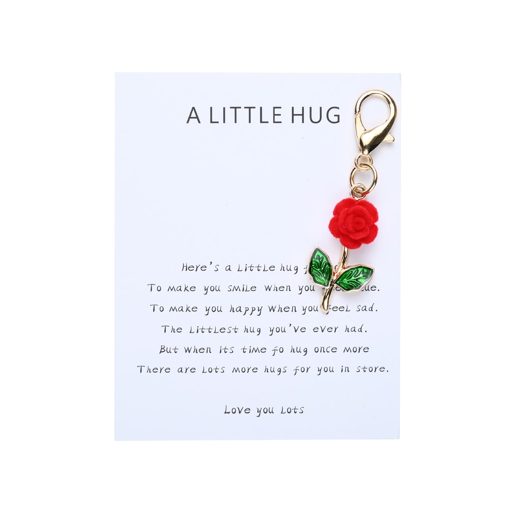 Taphug - Pocket Hug Romantic Rose Accent Keychain