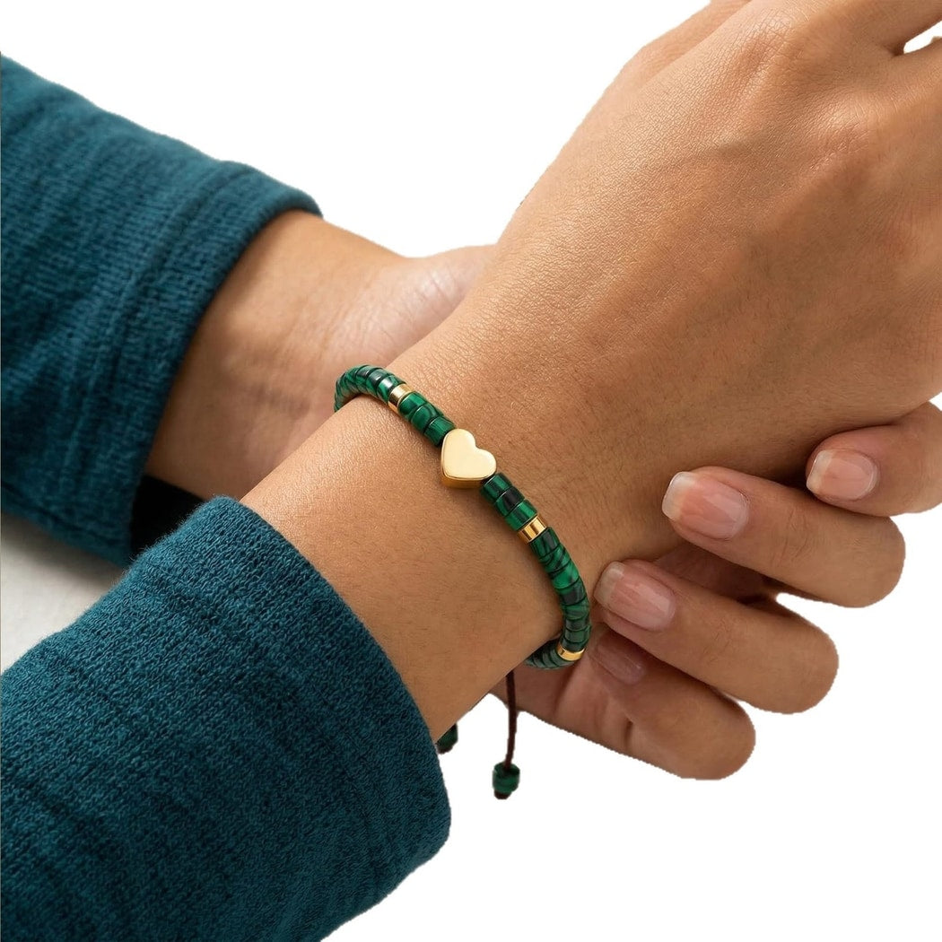 Emora - Elegant Geometric Heart Accent Bracelet