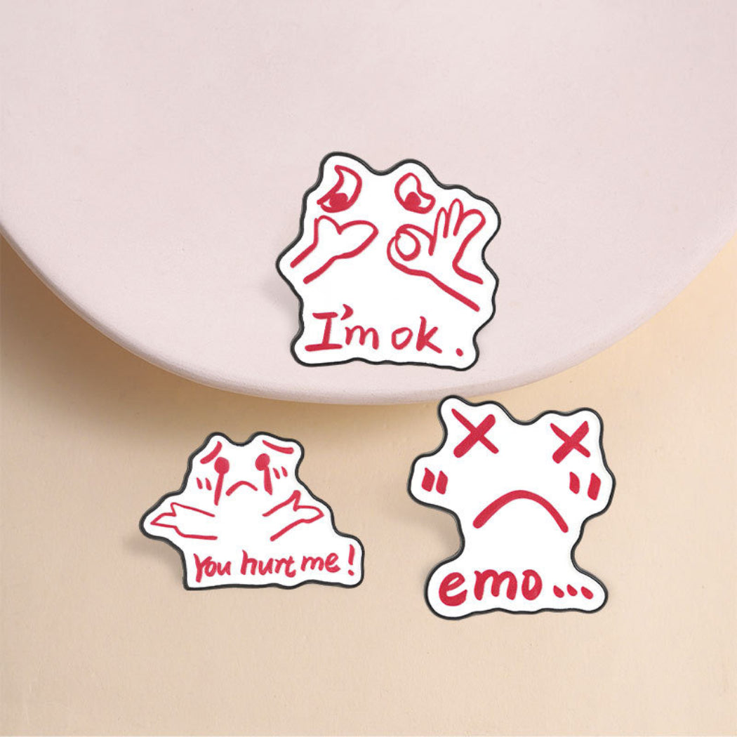 Pinori Funny Face Enamel Pin Set