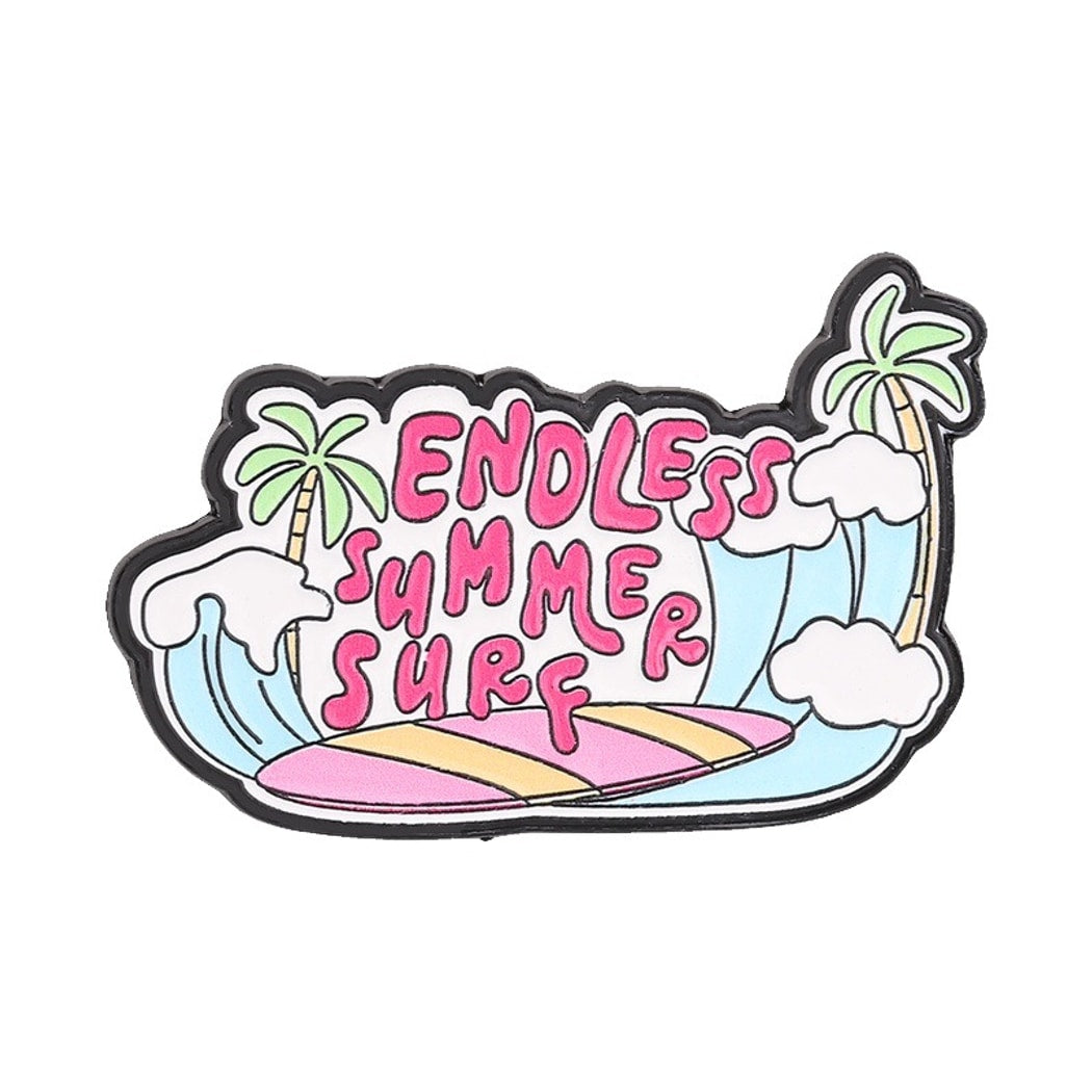 Pinori - Retro Summer Beach Lettering Pin