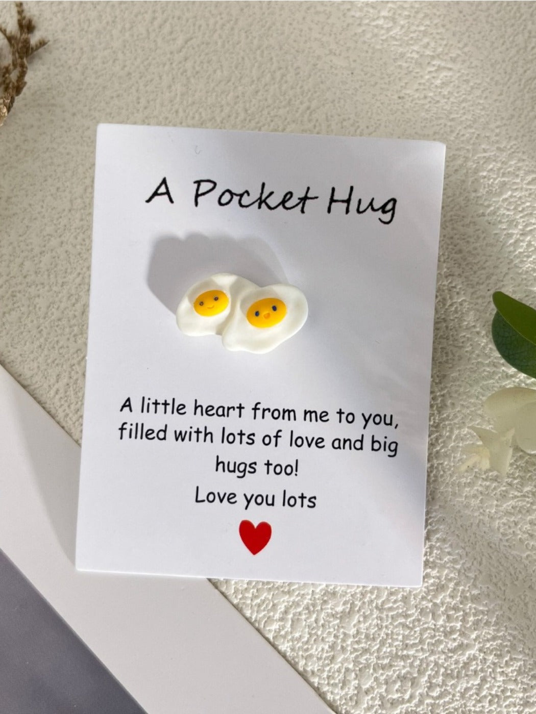 Taphug - Pocket Hug Mini Egg Series pocket hug card and keepsake token view 7