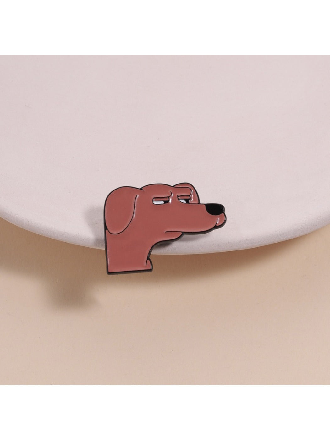 Pinori Funny Winking Dog Brooch novelty pin