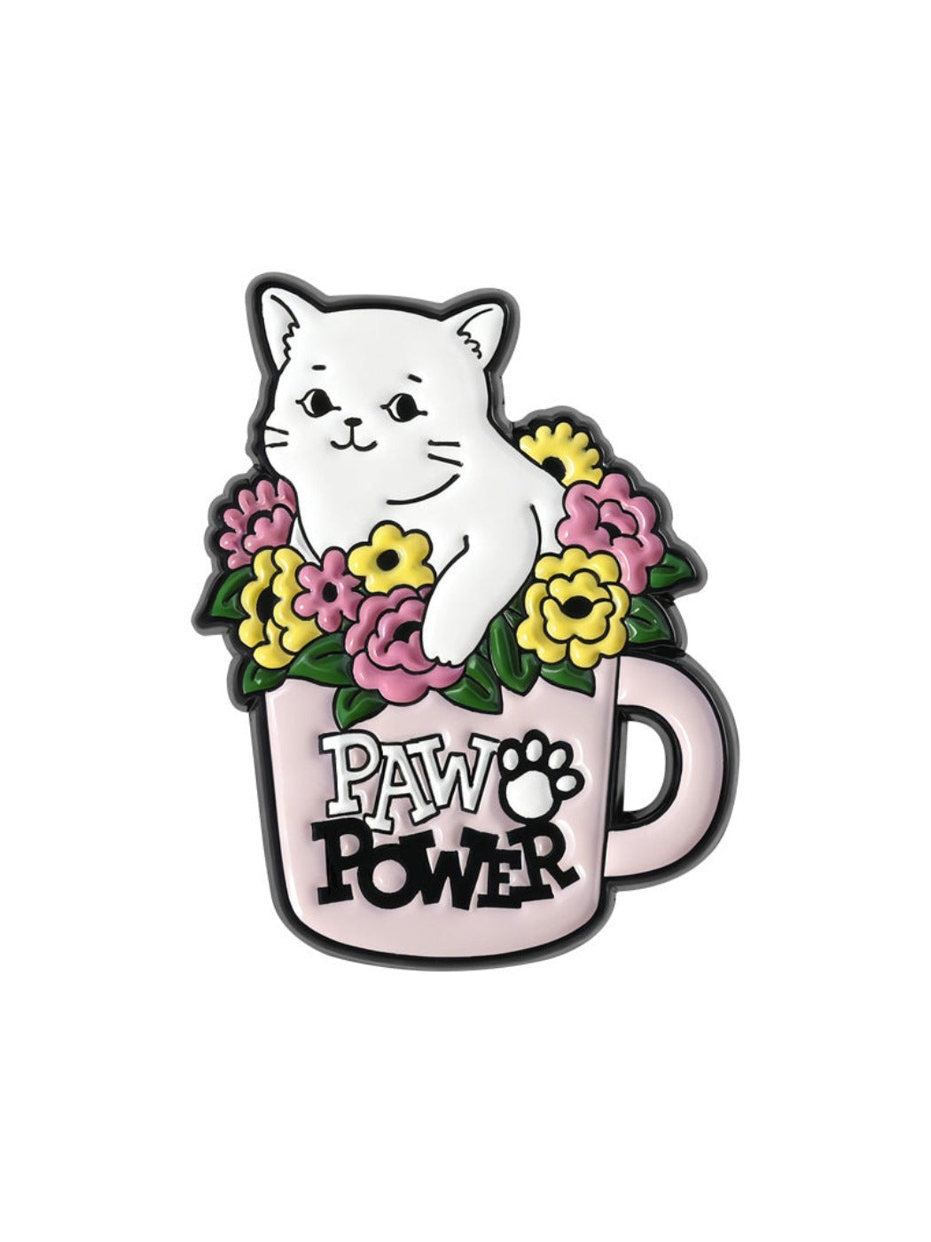 Pinori - Pets in Flower Cup Brooch