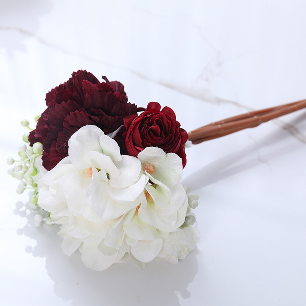 Roselle - Artificial Hydrangea and Rose Mixed Bouquet