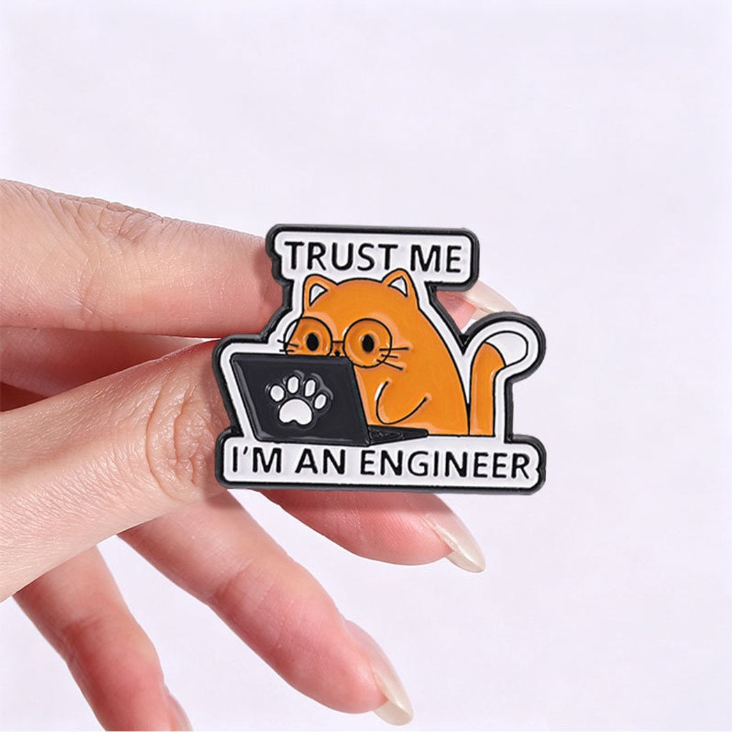 Pinori - Engineer Cat Brooch