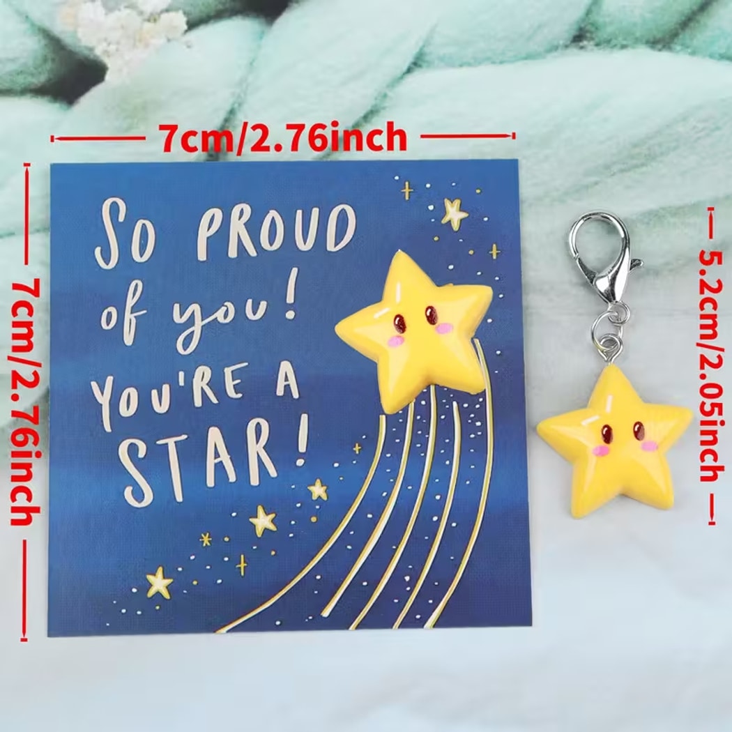 Taphug - Pocket Hug Cartoon Star Charm Keychain