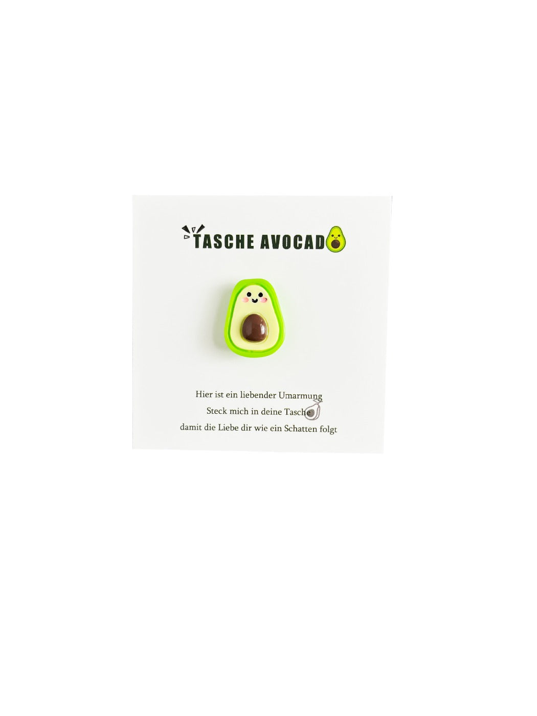 Taphug - Pocket Hug Avocado pocket hug card and keepsake token view 6