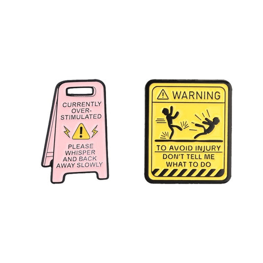 Pinori - Playful Slogan Decorative Pin