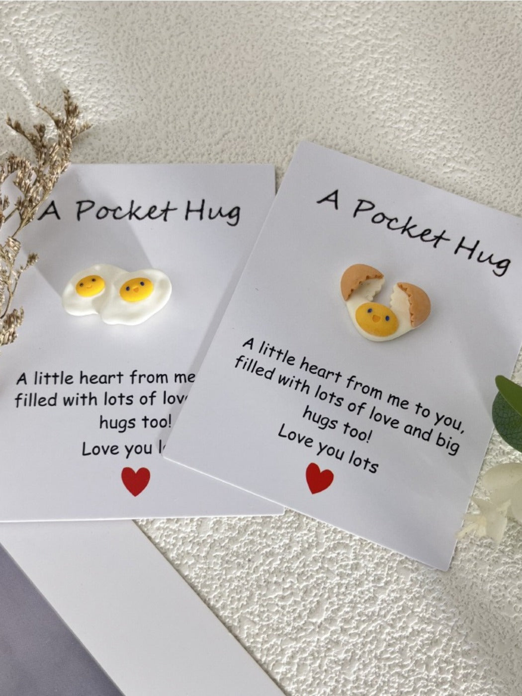 Taphug - Pocket Hug Mini Egg Series pocket hug card and keepsake token view 4