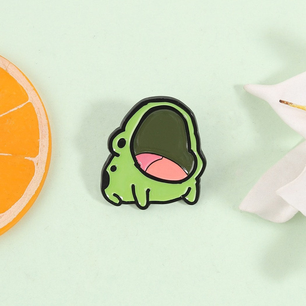 Pinori - Cartoon Frog Animal Accent Fashion Brooch