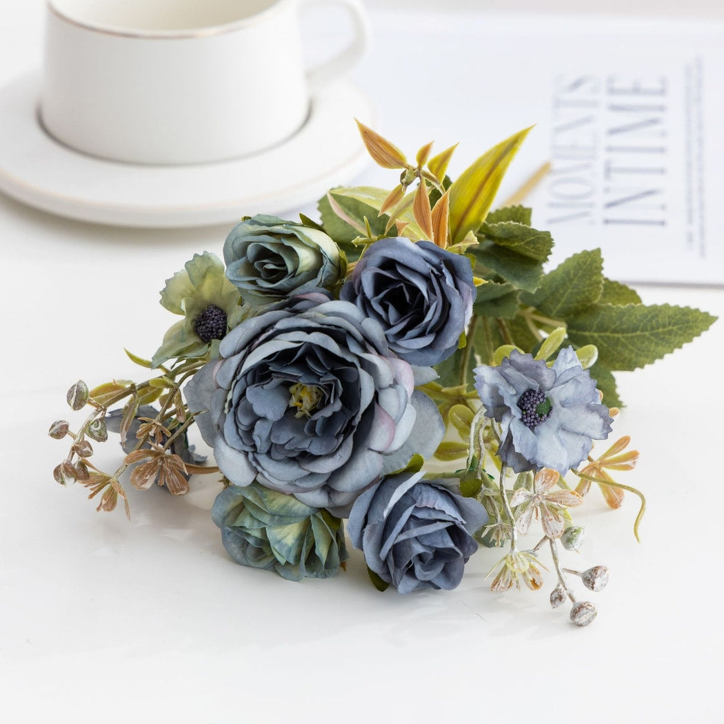 Roselle - Retro Style Rose Artificial Flowers Bouquet