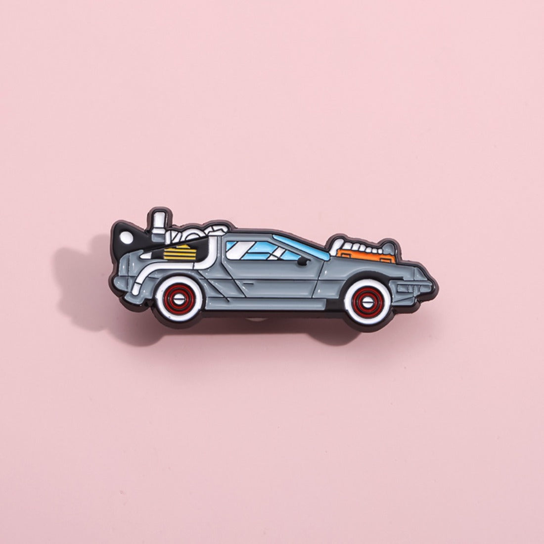 Retro Time Machine Enamel Pin