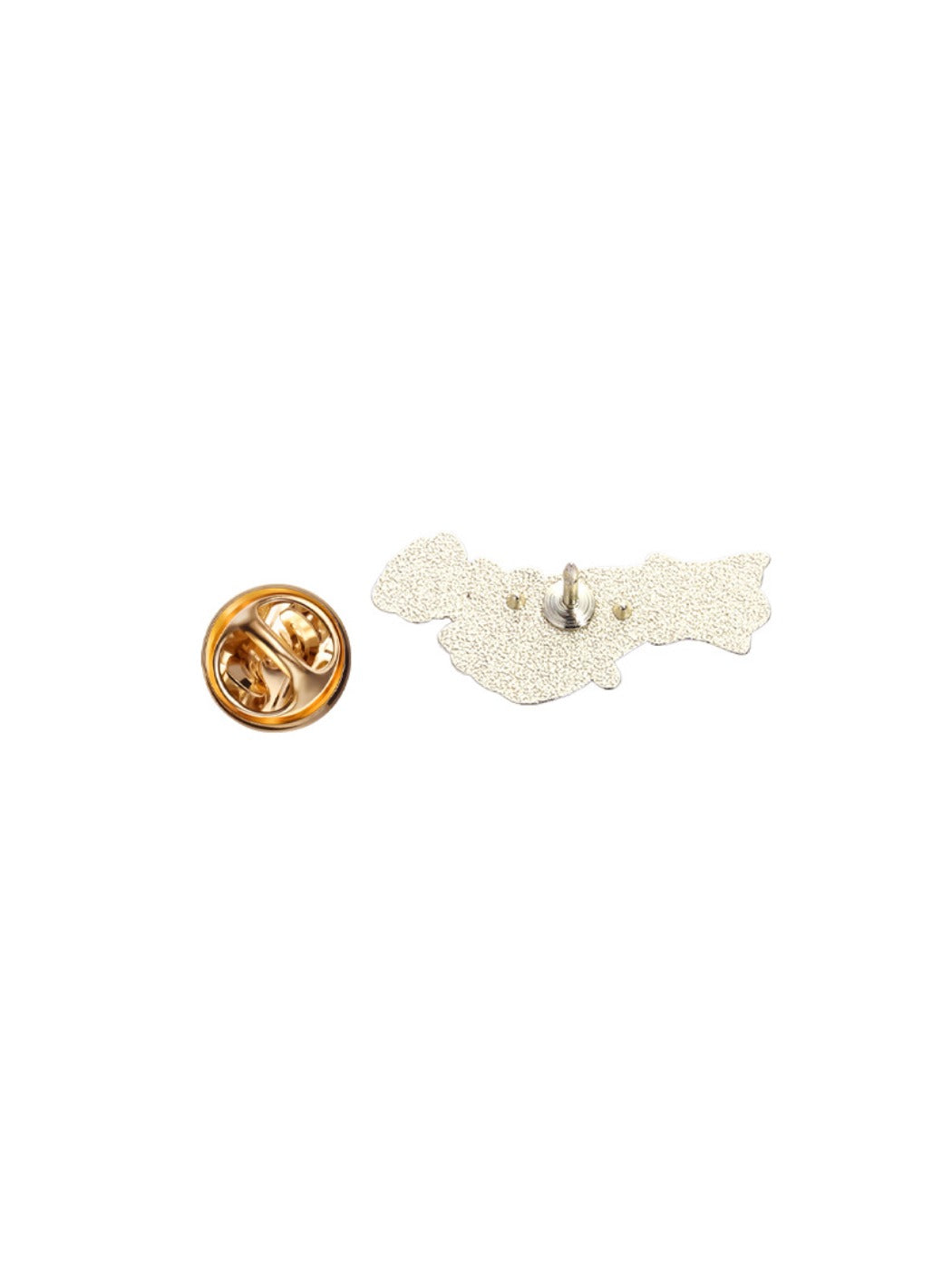 Pinori black rose brooch next to a ruler for size reference