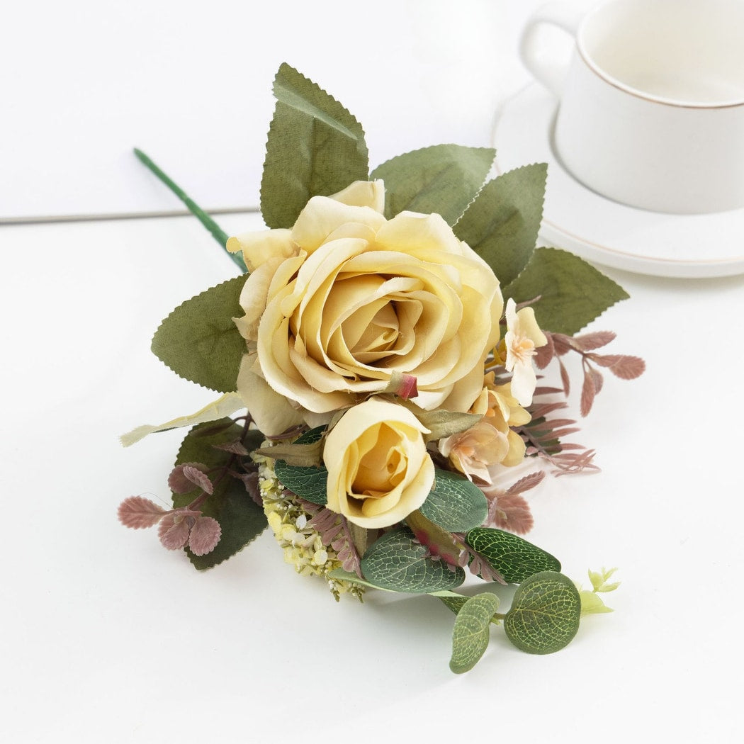 Roselle - Antique Layered Rose Artificial Flowers