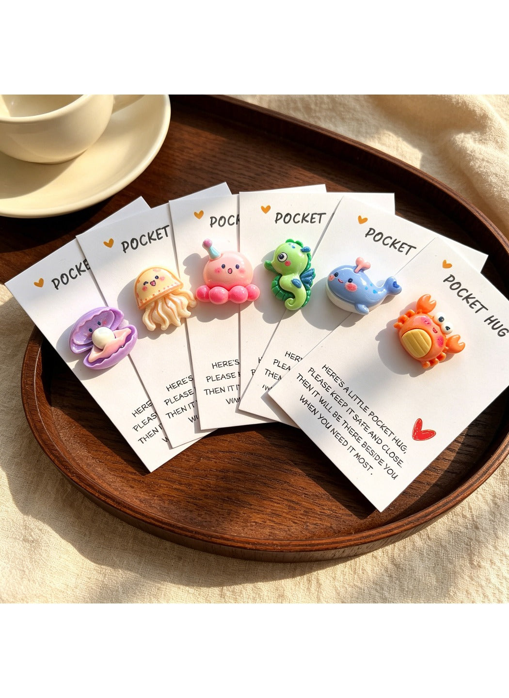 Taphug  - Plastic Pocket Hug Card Sea Animal Set