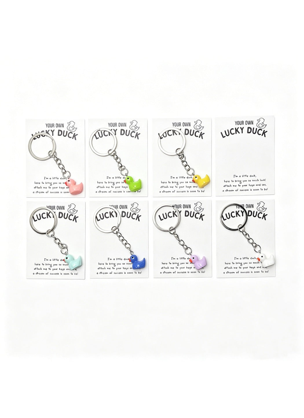 Taphug  - Plastic Pocket Hug Card Duck Keychain