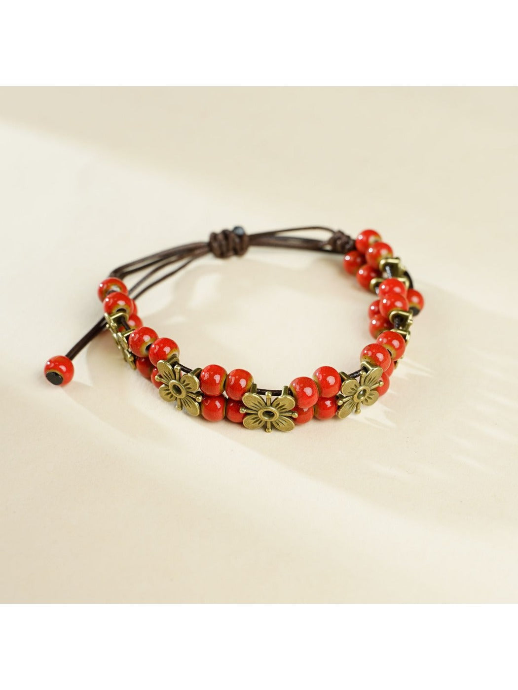 Emora - Elegant Ceramic Floral Beaded Bracelet