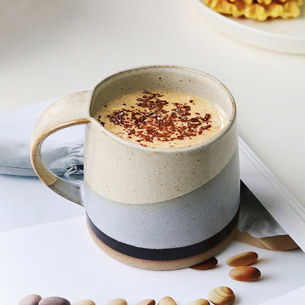 Mivora - Rustic Round Single Handle Coffee Mug