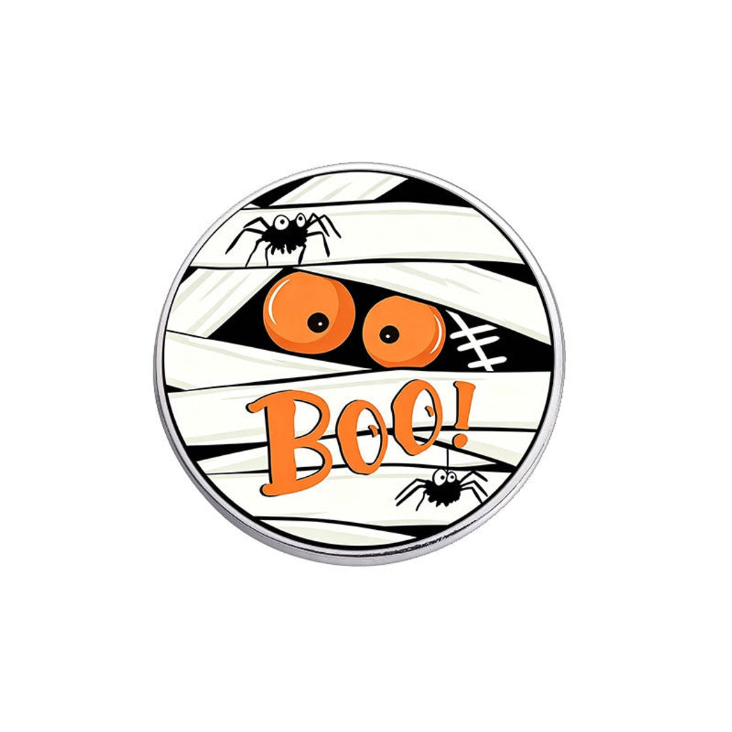 Pinori - Novelty Text Graphic Circle Brooch