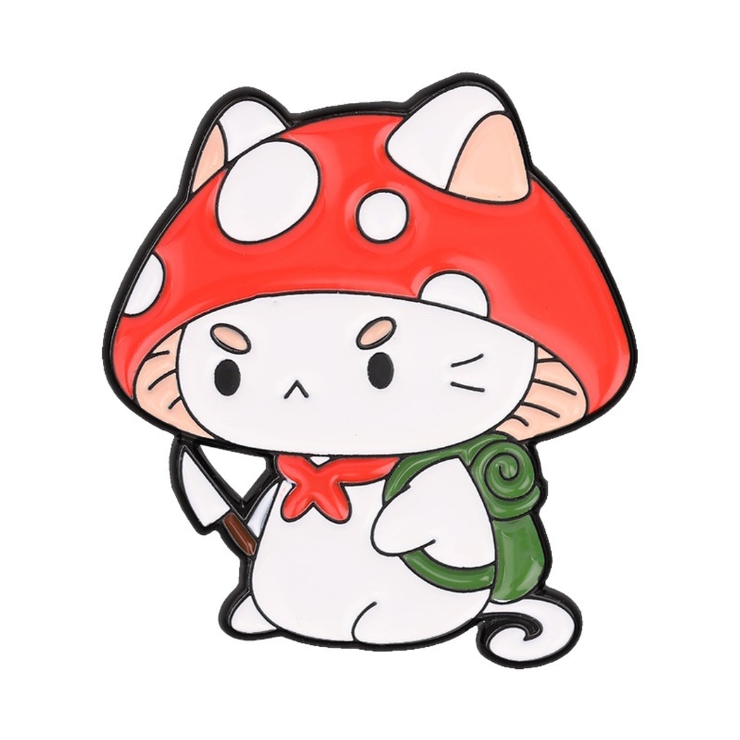 Pinori - Forest Style Mushroom Animal Motif Pin