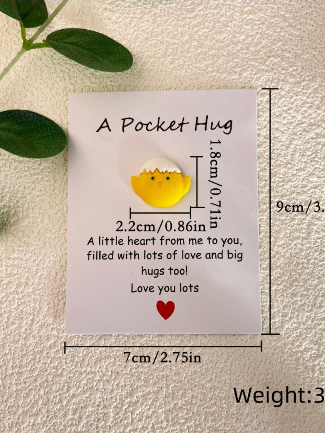 Taphug - Pocket Hug Mini Egg Series pocket hug card and keepsake token view 5