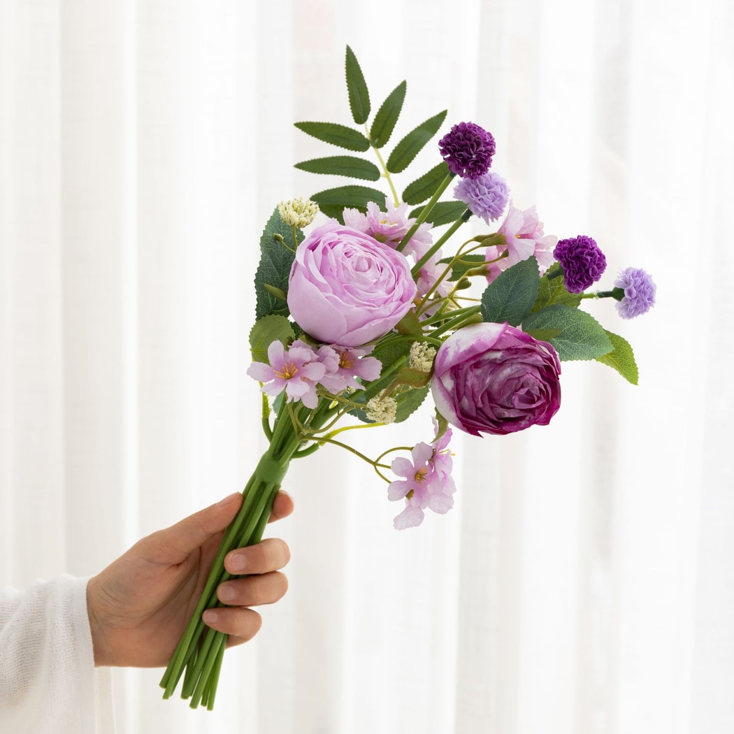 Roselle - Decorative Mixed Rose Artificial Flowers Bouquet