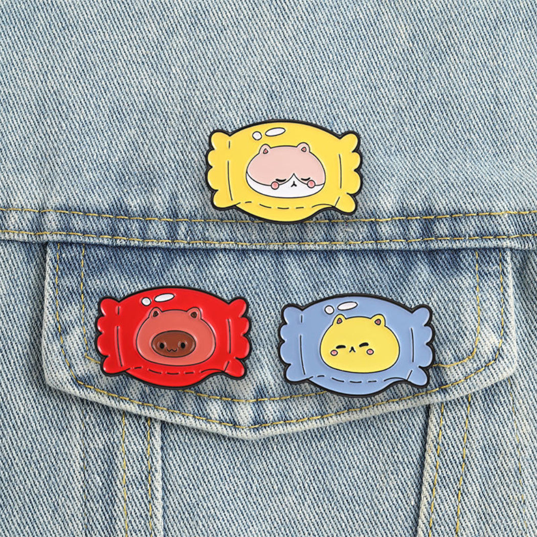 Pinori Candy Animal Enamel Pin Set