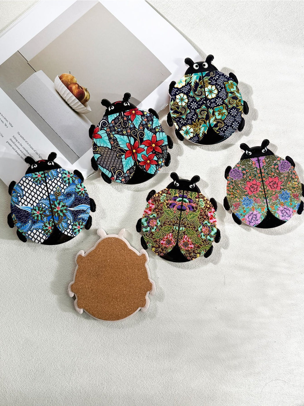 Thimara - Bohemian Style Cute Ladybug Heat Resistant Melamine Coaster