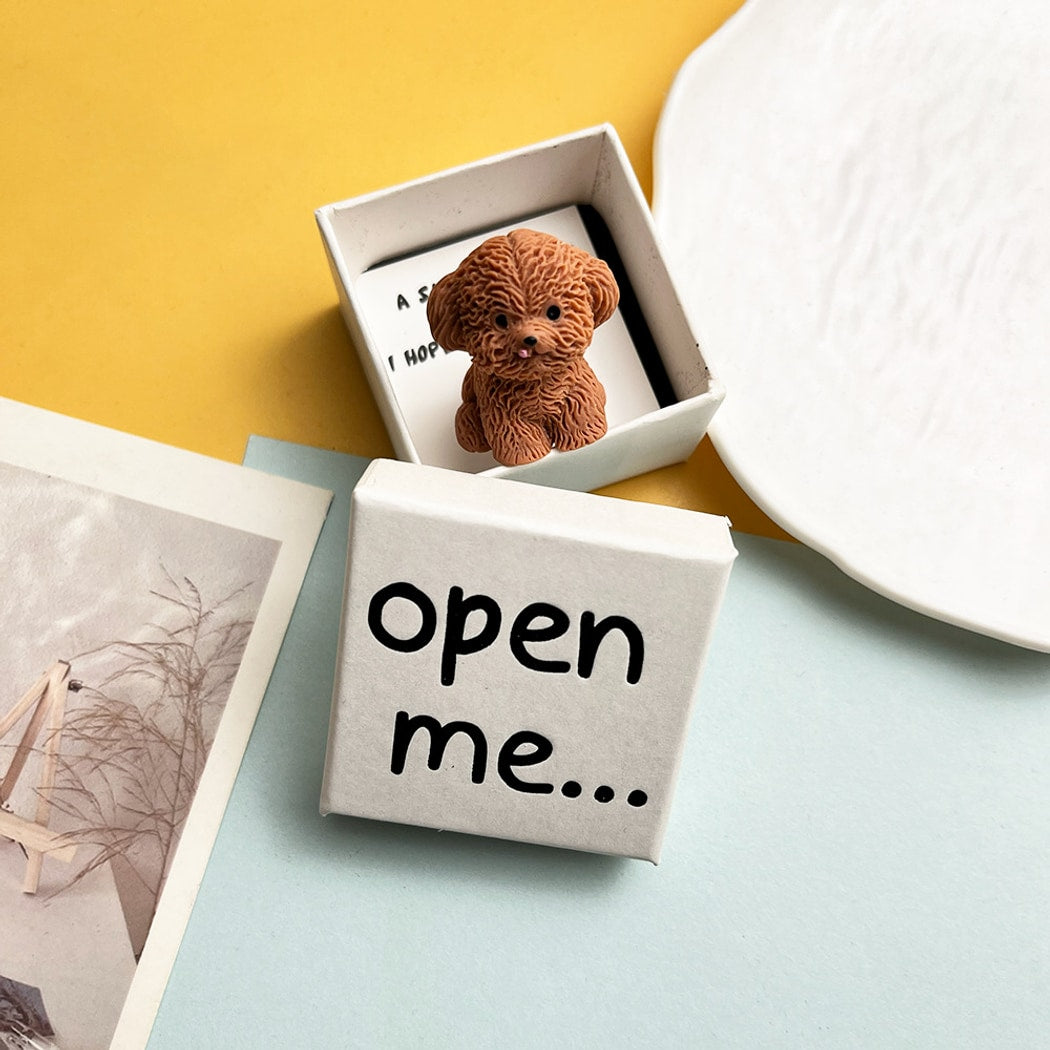 Taphug - Pocket Hug Curly Teddy Heart Detail Figurine