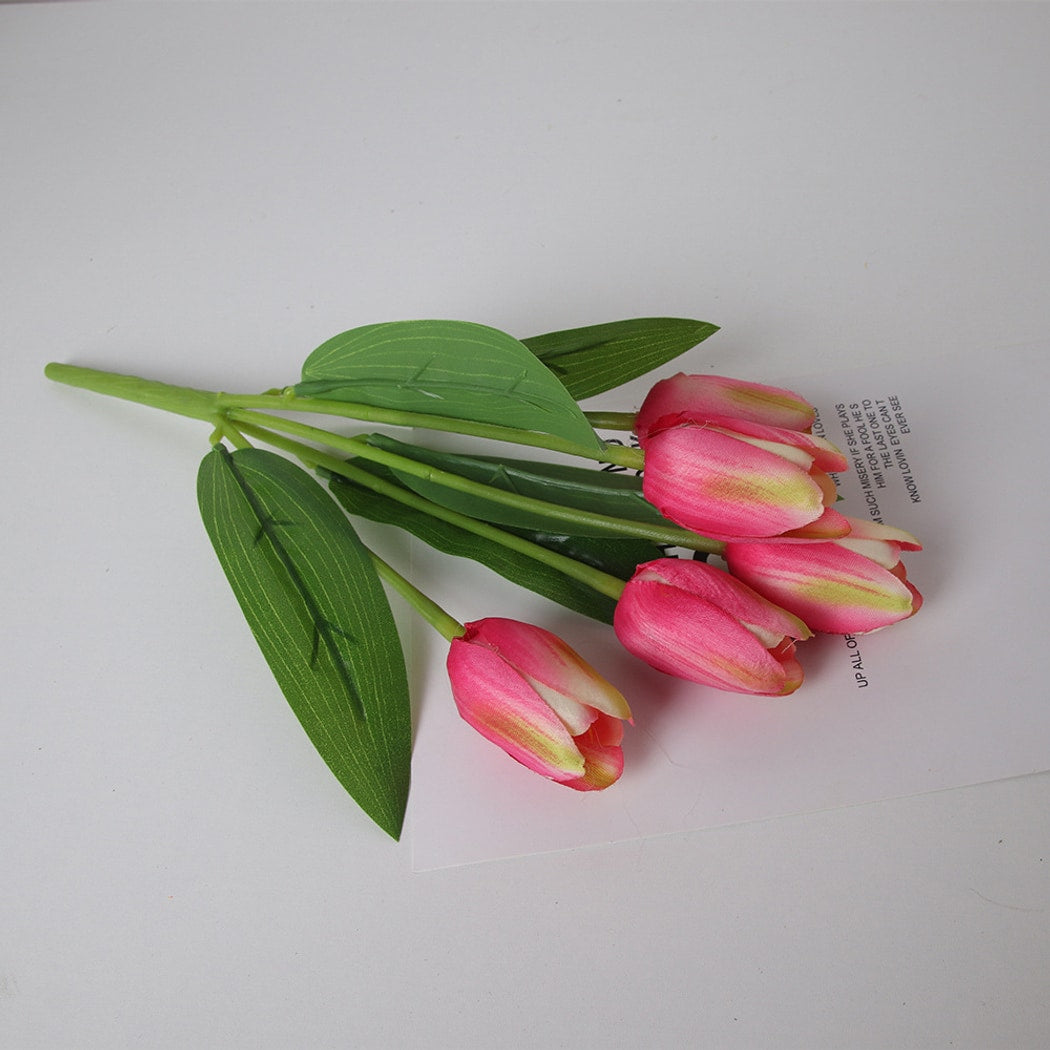 Roselle - Decorative Artificial Tulip Flower Bouquet