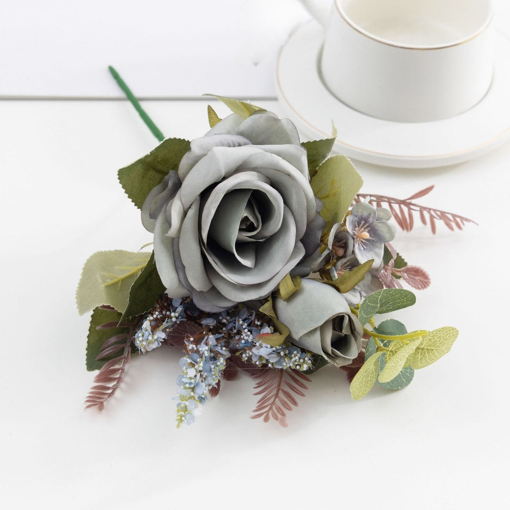 Roselle - Antique Layered Rose Artificial Flowers